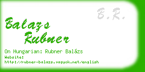 balazs rubner business card